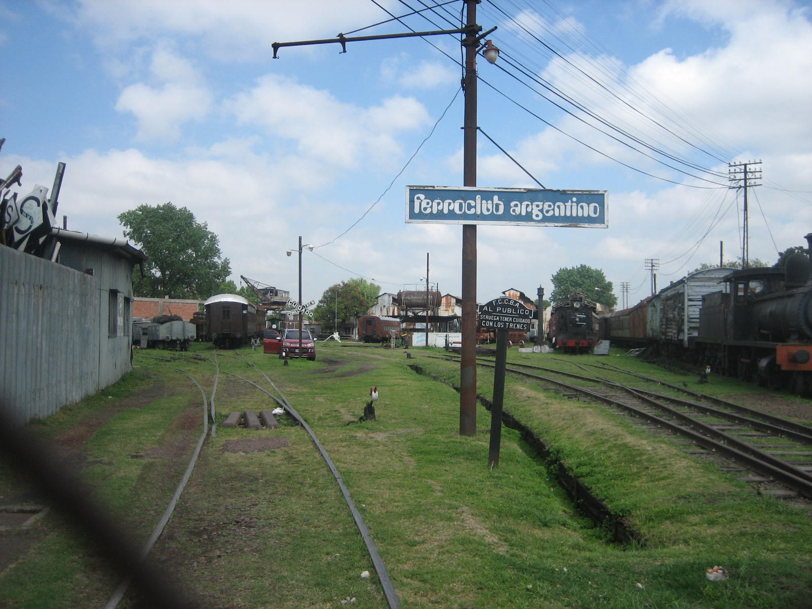 Ferroclub Argentino. A railway preservation yard in a northern suburb of Buenos Aires on the standard-gauge Urquiza line.